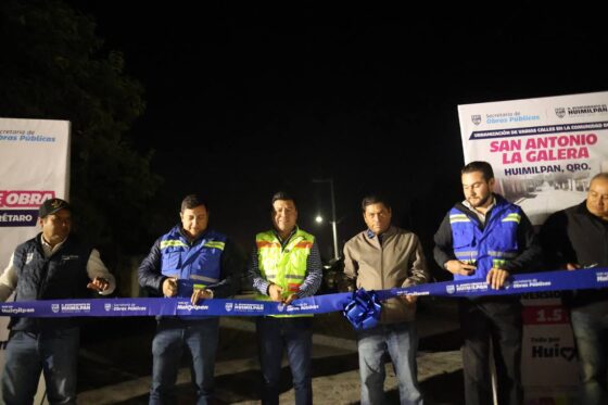 El Presidente Municipal de Huimilpan entrega obras de urbanización en San Antonio La Galera.