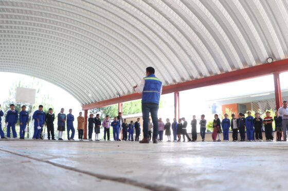 Jairo Morales fortalece la infraestructura educativacon nueva barda perimetral en primaria de El Salitrillo